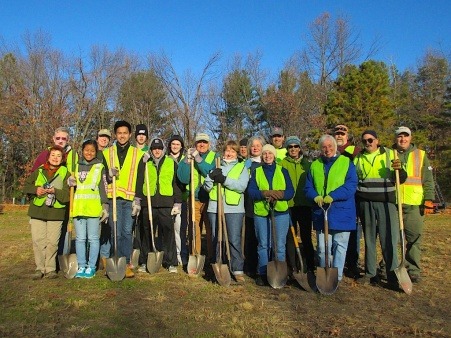 Participants at outdoor watershed tour - June 2021