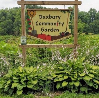 Duxbury Community Garden sign