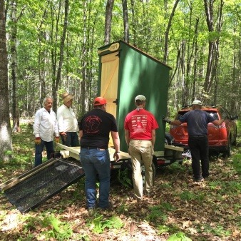 placing a privy at a campsite