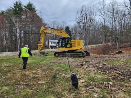 E.L. Vining and Sons of Farmington to the rescue donating their time and resources to help with the community project.