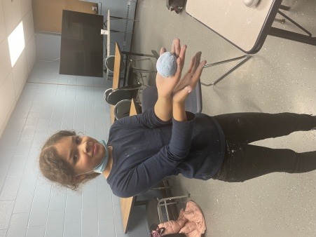Group member making Bath bombs