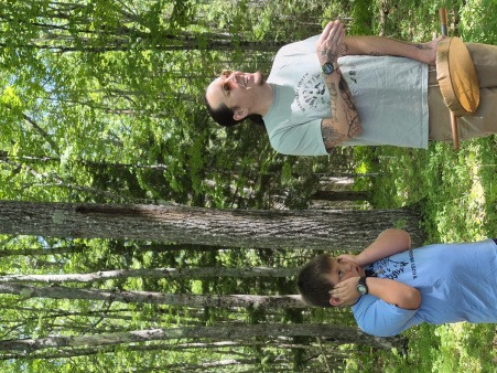 The wayside was blessed by Nick Bear of the Penobscot Tribe (with help from his son) The wayside was blessed by Nick Bear of the Penobscot Tribe (with help from his son)