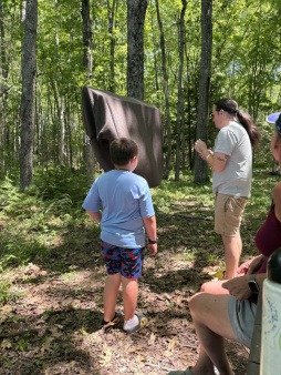 The wayside was blessed by Nick Bear of the Penobscot Tribe (with help from his son) The wayside was blessed by Nick Bear of the Penobscot Tribe (with help from his son)