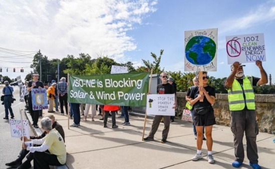 Activists on Danversport Bridge