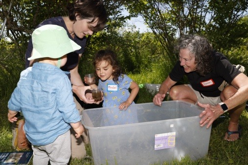 Children participate in NH Healthy Climate's CHICKs programming at Sunset Hill Educational Institute in South Sutton, NH.