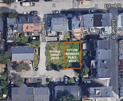Aerial view of land pre-construction
