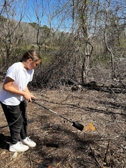Controlled burn site preparation Cameron Cash April 2025