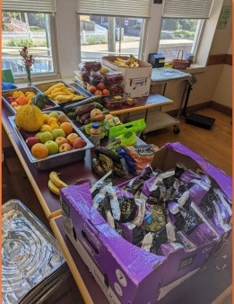 Food at our partner's site- after they put the word out that they needed fresh produce.