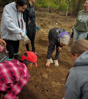 Mashpee Bear Clan Mother Leading Planting