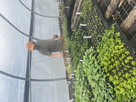 Farmer Daniel Orme of MacClusky Farms preps for Malden Farmers Market