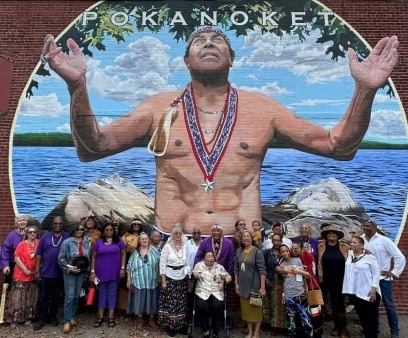 Pokanoket Mural - Mt. Hope Bay