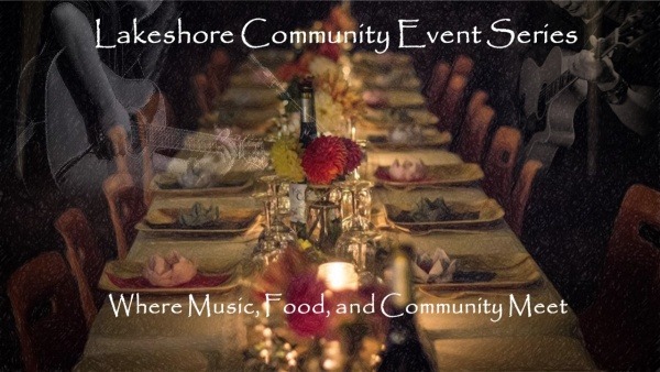 The vision of our event series- music, community members and family style dining experience
