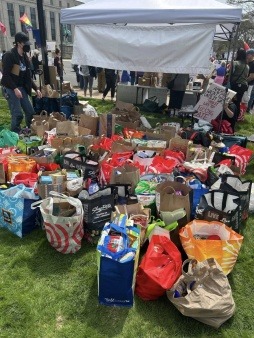 Non-Perishable food drive. Over 2200 pounds of food collected. April 2025