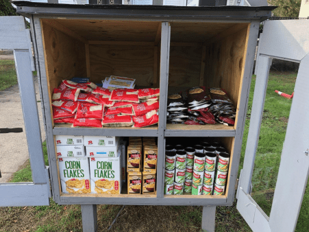LHW Food Pantry on our front yard