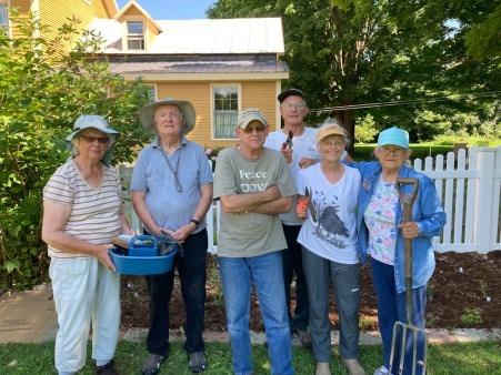Our crew working on the Community Pollinator Garden in our Town Park