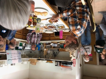 Sharing Afghan Food during a Break