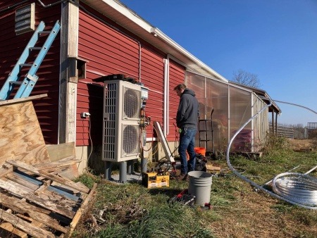 new heat pump system, shelter Oakham