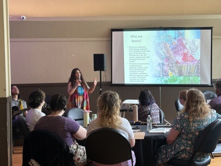 Presentation by Jezmina Von Thiele during We Are Your Neighbors storytelling event