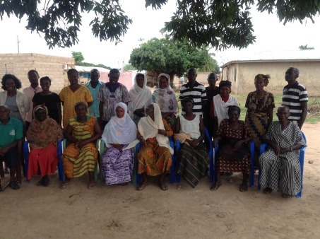 A group picture with Women Group in the Atebubu District
