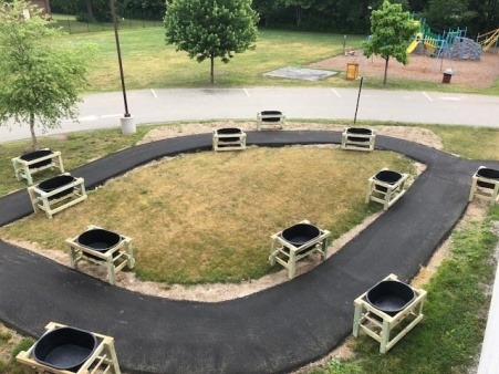 Handicapped accessible Community garden at the Community Center in Saco , ME