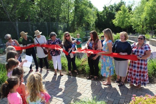 Ribbon Cutting of the Melville Elementary  School's Outdoor Learning Zone.