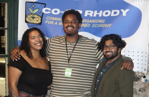 Three cooperative Founders at Co-op Rhody's Fall 2024 Launch Party