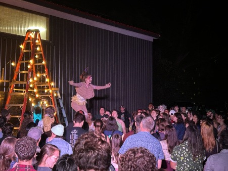 Dang queen performing on the stage (Credits to Grace Ramikissoon)