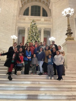The 2025-26 class of Nuevas Voces at the Rhode Island State House!