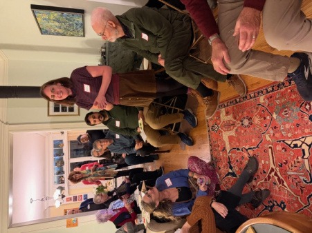 A group of Cambridge residents including CCLT board member Stephanie Guirand, Exeuctive Director Rebecca Mailman and Councilor Jivan Sobrinho Wheeler