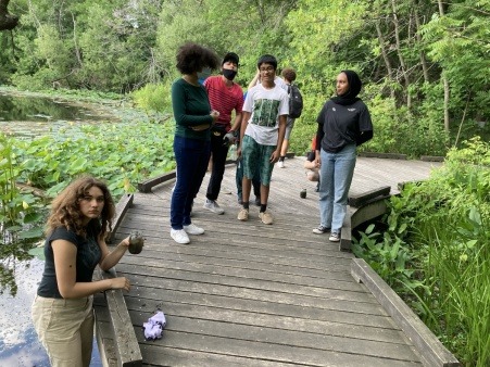 Cambridge students collecting water samples