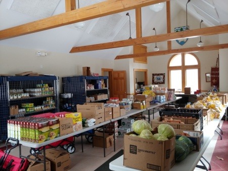 Our pantry fully stocked moments before opening