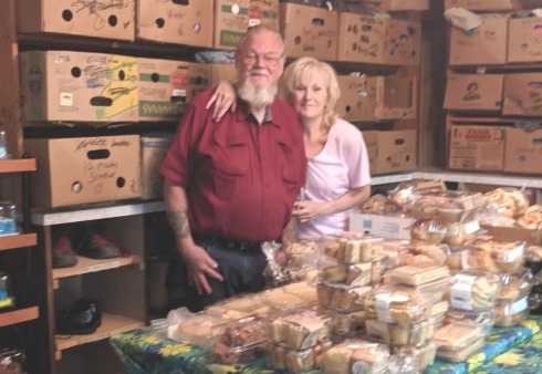 Helping local food pantry.