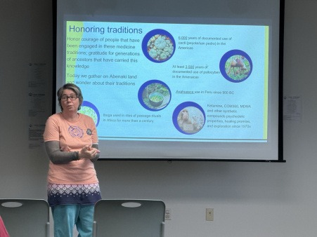 Library Talk Presenting information Spark board member