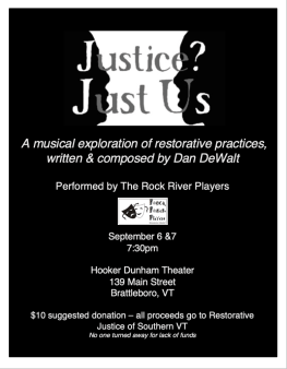 "Justice? Just Us" Performance Poster