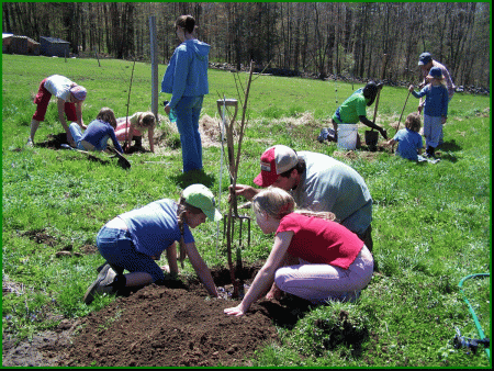 Kids planting Trees