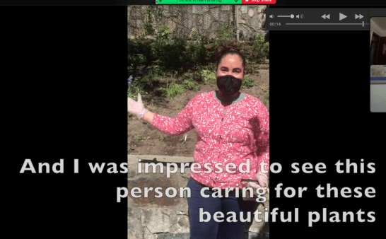 Spanish-speaking neighbor supporting garden