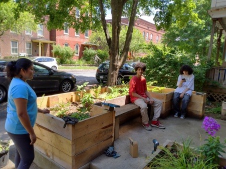 Group members after completing the streetscape garden at The Brick House