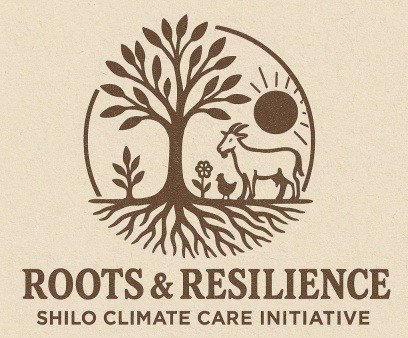 Deeply rooted tree with goats and sun
