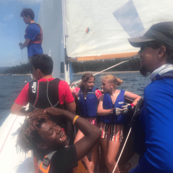 Big boat sailing