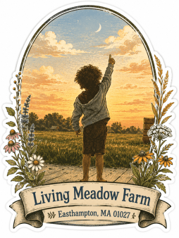 Living Meadow Farm - sticker "looking to the future" Next generation of farmers