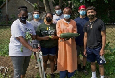 Sister Anna and the Youth at Tapley Gardens grow produce for the community