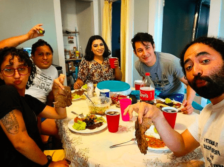 Eating together and bonding this past summer. 
