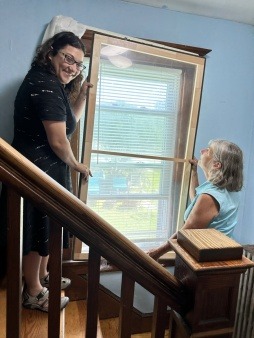 Installing Window Inserts at the Homeless Shelter