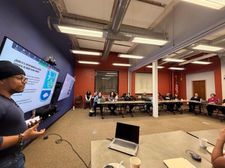 Chris Gaynor from RIDEM presenting to Speakers Program Attendees