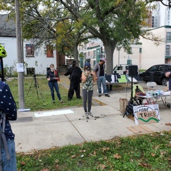 Yvonne Lalyre speaks out for the trees of Melnea Cass Boulevard