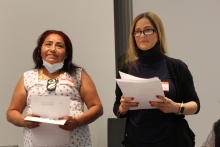 Dina Imul and Celly De La Cruz of Lynn United for Change and members of the Grassroots Fund Community-Led Climate Resilience in Boston cohort.