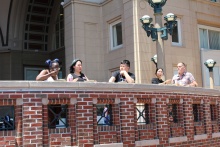 Organizers from Dorchester Not 4 Sale and staff of the Grassroots Fund outside during the in-person meeting of the Community-Led Climate Resilience in Boston cohort.